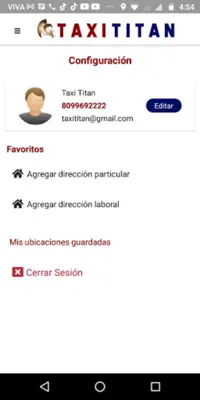 Taxi Titan - para pasajeros android App screenshot 5